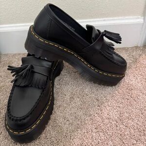 Dr. Martens Black Leather Tassel Loafers